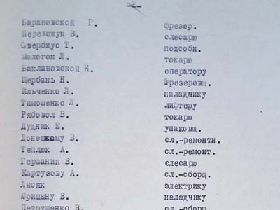Наказ директора заводу «Червона зірка»