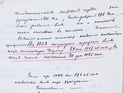 Площі приміської та міської землі м. Єлисаветграда