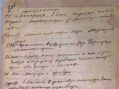 Витяг із рукопису П. Рябкова